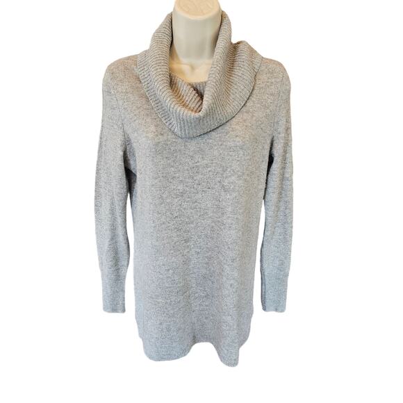 Talbots 100% cashmere sweater grey turtleneck warm winter EUC Small - Picture 1 of 6